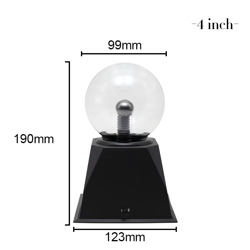 Magic Crystal Plasma Ball Lamp 3 4 5 6 8 Inch Electric Lamp Night Light Kids Gift Birthday Christmas Novelty Glass Plasma Lamp
