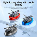 Solar Rotating Helicopter Solar Aromatherapy Car Air Freshener Alloy+ABS Wooden Aromatherapy Car Aromatherapy