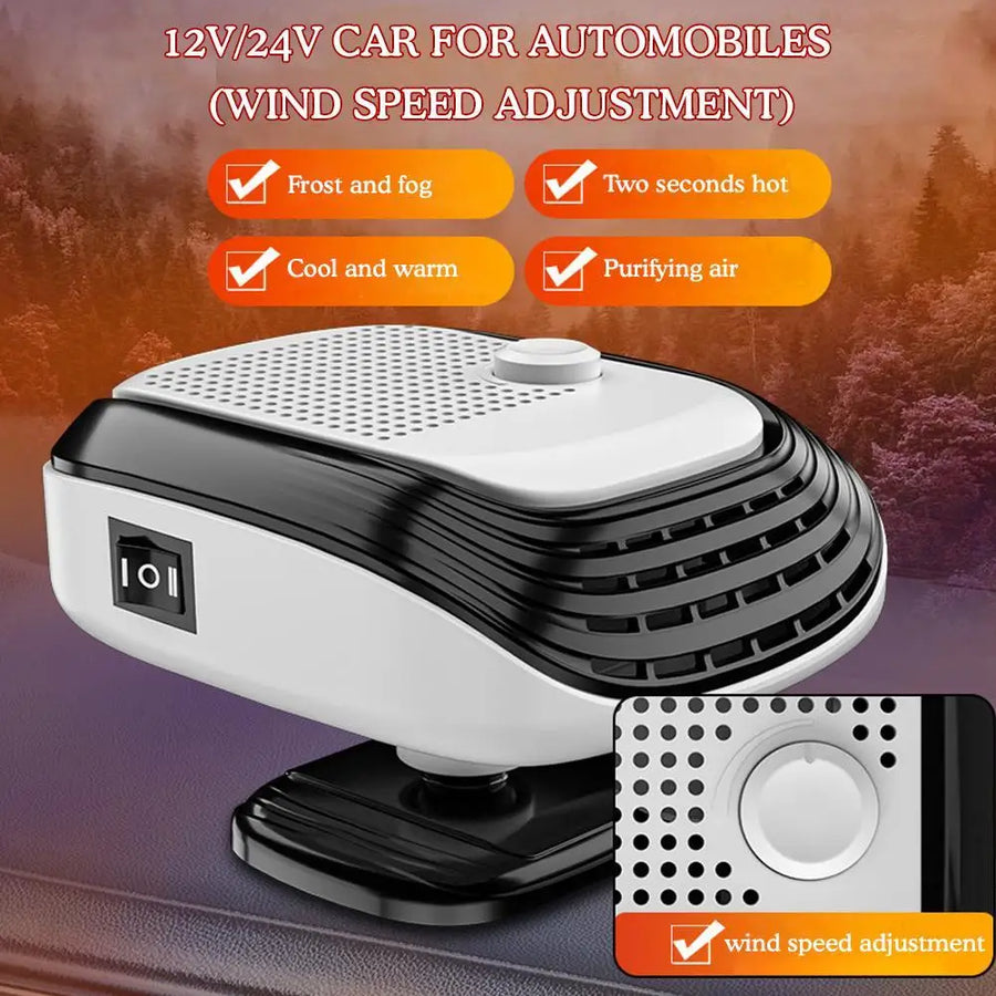 Car Winter Fast Heating 120w Electric Heated Fan Auto Windshield Defogging Heating Cooling Truck RV SUV Travel Camper Tools