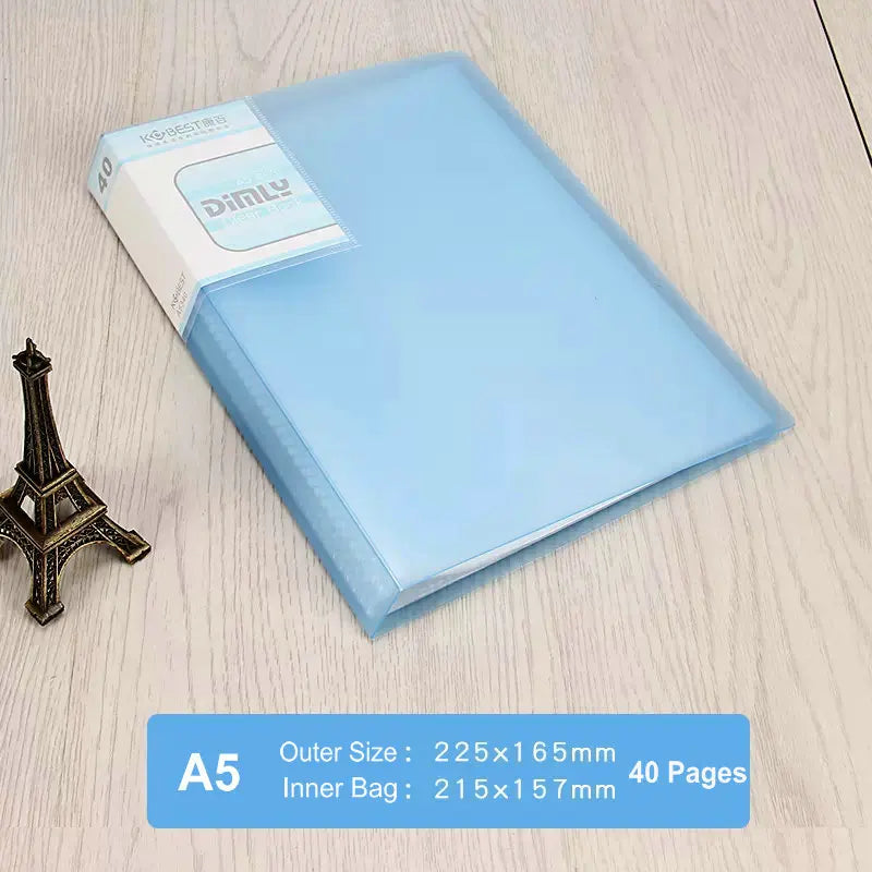 Office Document Organizer Folder A5 Display Book Transparent PVC Bag Document Storage B5 Paper Folder For Documents