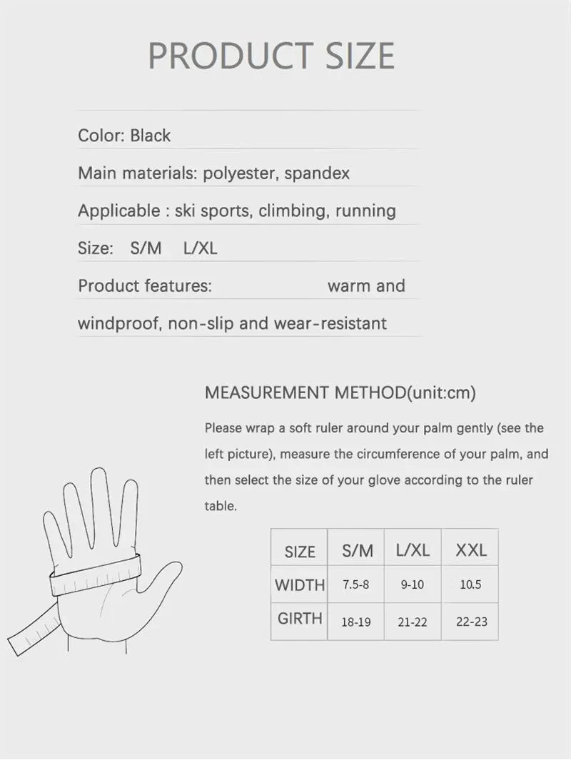 Winter Warm Full Fingers Waterproof Wind proof Cycling Outdoor Sports Running Motorcycle Ski Touch Screen Fleece Gloves