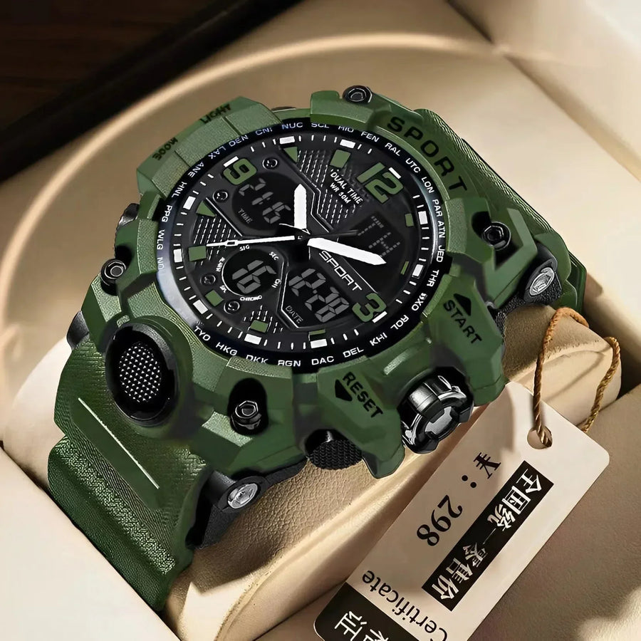 Men's Junior High School Student Fashion Trend Black Technology Sports Glow Men's Electronic Watch