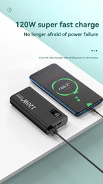80000mAh Power Bank 120W Super Fast Charging 100% Sufficient Capacity Portable Battery Charger Digital Display For iPhone Xiaomi