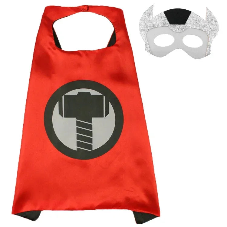 Disney Marvel Masquerade Mask Cape Cloak Anime Spider Man Batman Cloak Action Figure Marvel Toys Cosplay Child Xmas Party Gifts