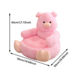 Children Sofa Seat Cartoon Lazy Sofa Decoration Animal Shaped Seat Cushion Plush Support Seat for Play Room Bedroom Living Room