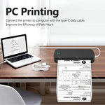 Inkless A4 Portable Thermal Printer Supports A40 Thermal Paper Bluetooth Wireless Mobile Travel Printers for Car & Office Use