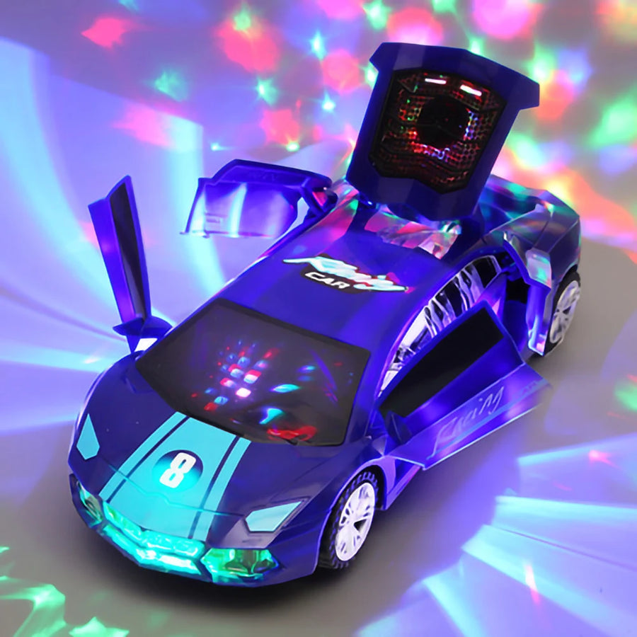Electric Dancing Deformation Rotating Universal Police Toy Car Child Kid Girl Car Christmas Birthday Gift