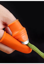 Finger Protector Silicone Thumb Knife Protector Gears Cutting Vegetable Harvesting Knife Pinching Plant Blade Scissors Gloves