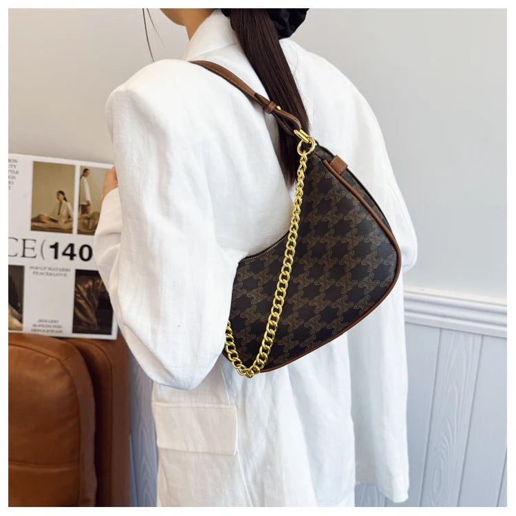 Classic Elegant Handbags For Ladies, Leather Tote Bag By Famous Designer, Women's Shoulder Bag Luxury Brand