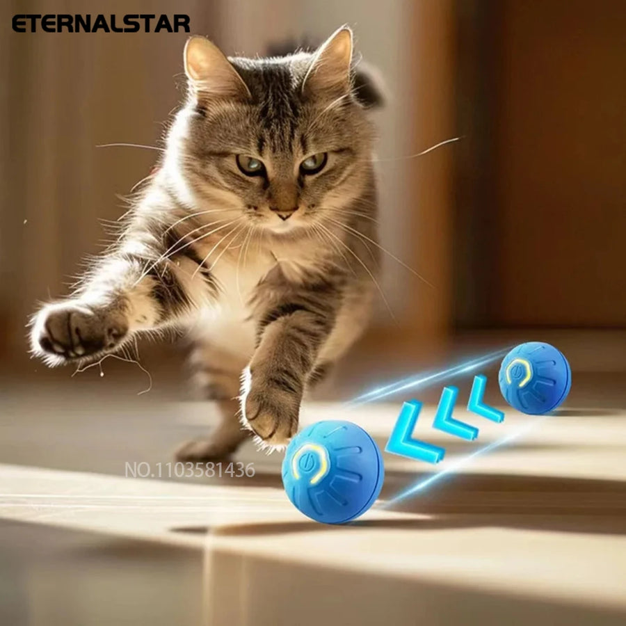 New Smart Pet Toy Ball Electric Interactive Game Automatic  Jumping Rolling Ball Rechargeable Moving Puppy Cat Entertainment Toy