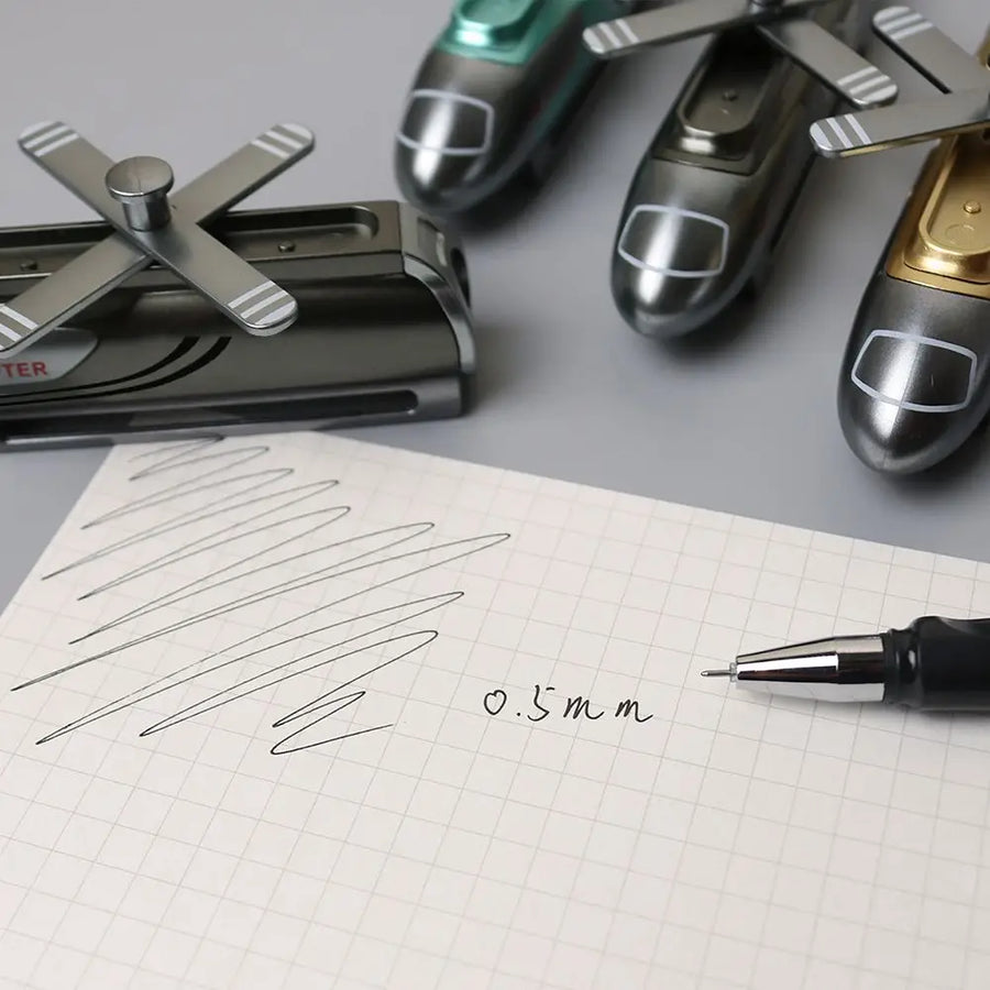 Airplane Shape Boy Exam Writing Tool Large Capacity Quick Dry Signature Pen School Supplies Ballpoint Pen Black Ink Gel Pen