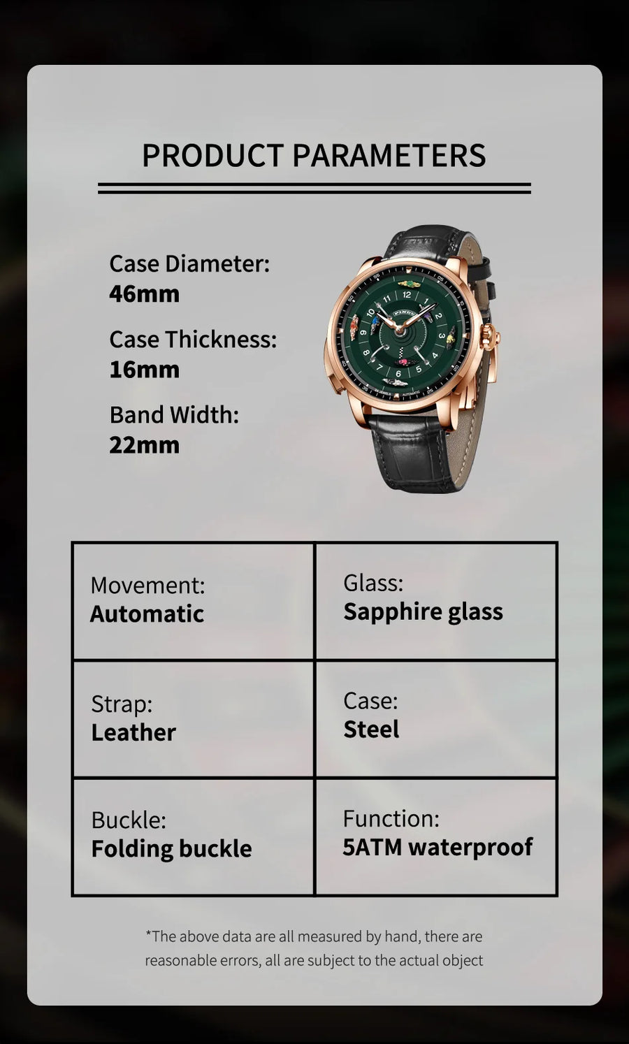 Pindu Horse Gambling Series Men's Full Automatic Mechanical Watch European Racing Roulette Entertainment Design Party Watch
