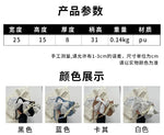 Lovely Bow Handbags for Girls Ladies Fashion Pleated Shoulder Bags for Women Simple Design Female Underarm Bag Casual Tote Purse