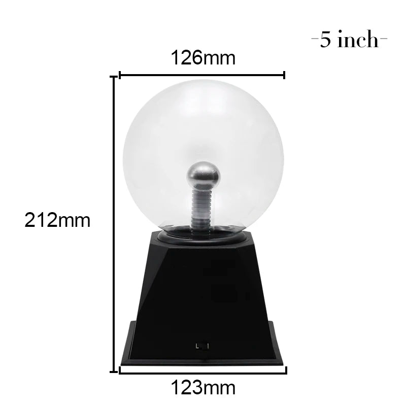Magic Crystal Plasma Ball Lamp 3 4 5 6 8 Inch Electric Lamp Night Light Kids Gift Birthday Christmas Novelty Glass Plasma Lamp