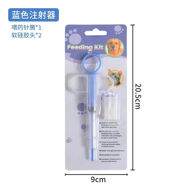 Pet Pills Applicator Cats Dogs Syringe Medicine Feeder Insect Repellent Supplies Can Clip Pills Cats and Dogs Pet Water Feeder