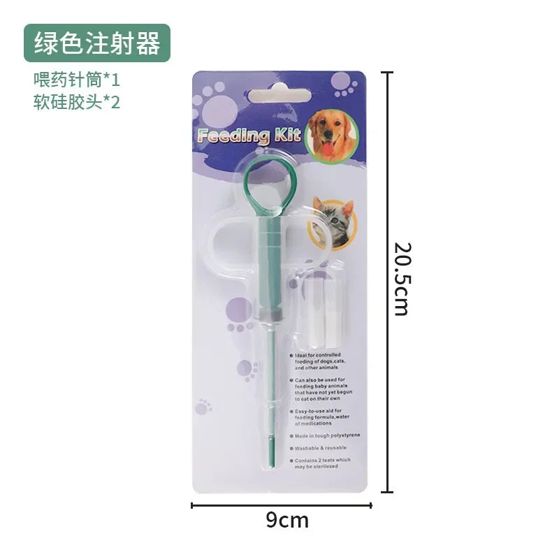 Pet Pills Applicator Cats Dogs Syringe Medicine Feeder Insect Repellent Supplies Can Clip Pills Cats and Dogs Pet Water Feeder