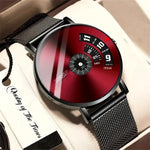 Student men's watch trend new red fashion durable cool handsome gentleman leisure business men's watch