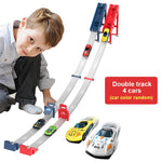 Racing Toys Track Stunt Speed Car Wheels DIY Rail Kits Assembled Model 18pcs Boys Girls Children Gift for Kid Christmas Present