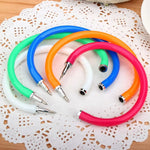 1PC Random Color Creative Bangle Bracelet Bending Circle Ballpoint Pen Wristband Gel Pen Student Gift Stationery Writing Tools