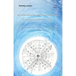 Portable Mini Washing Machine Ultrasonic Turbo Portable Washer with USB for Home Travel  Washing Machine Clean Socks and Dishes