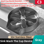 Kitchen Sink Glass Rinser Faucet Cup Rinser for Kitchen Sinks Bottle Washer Kitchen Sink Accessories Stainless Steel