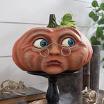 Home Halloween Atmosphere Fun Pumpkin Outdoor Decoration Ghost Party Pumpkin Six Monsters Resin Crafts Ugly Cute Ornaments New