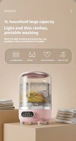 Portable Mini Washing Machine Automatic Washer Machine Clothes Cleaning Tool For Dormitories Travel Camping Hotel Apartment