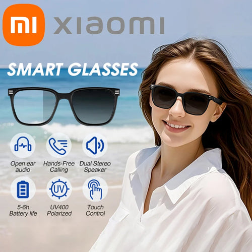 XIAOMI Anti Blue Light Smart Glasses UV Protection Photochromic Sunglasses Hands-Free Calls Audio Voice Assistant for Men Women