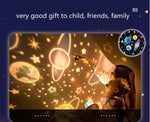 Starry Projector Night Light Rotating Sky Moon Lamp Galaxy Lamp Home Bedroom Decoration Starlight Christmas Lights for Kids Gift