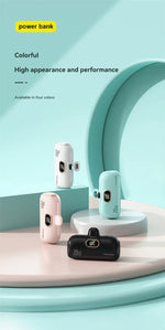 Mini Portable Power Bank 30000mah Capsule Mobile Power Supply Emergency External Battery Fast Charger For Type-c Iphone 2025