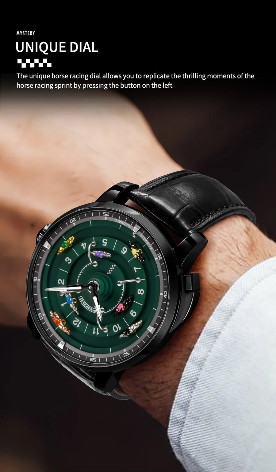 Pindu Horse Gambling Series Men's Full Automatic Mechanical Watch European Racing Roulette Entertainment Design Party Watch