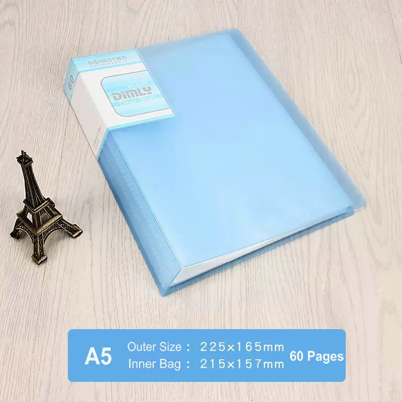 Office Document Organizer Folder A5 Display Book Transparent PVC Bag Document Storage B5 Paper Folder For Documents
