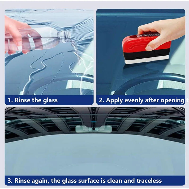 Window Cleaner Oil Film Brush Removal Cleaner Supplie Car Glass Oil Film Brush Glass Sponge Clean Glass Windshield Glass Scraper