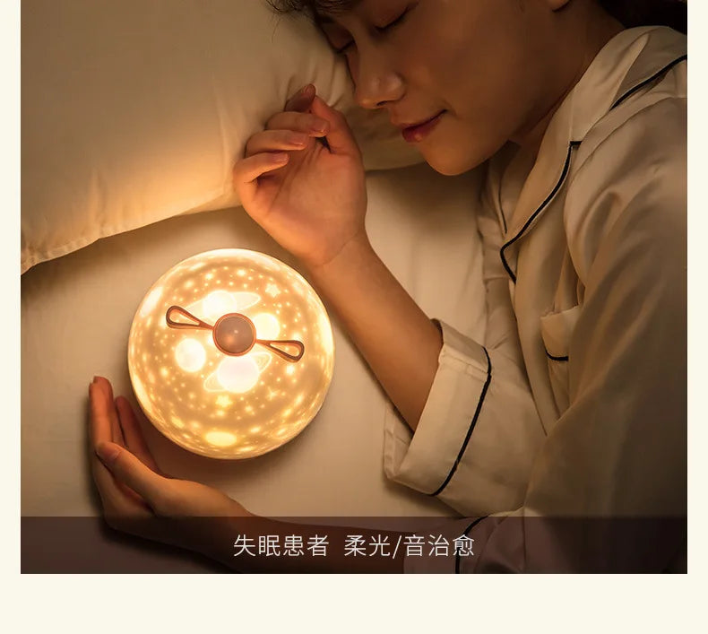 Starry Projector Night Light Rotating Sky Moon Lamp Galaxy Lamp Home Bedroom Decoration Starlight Christmas Lights for Kids Gift