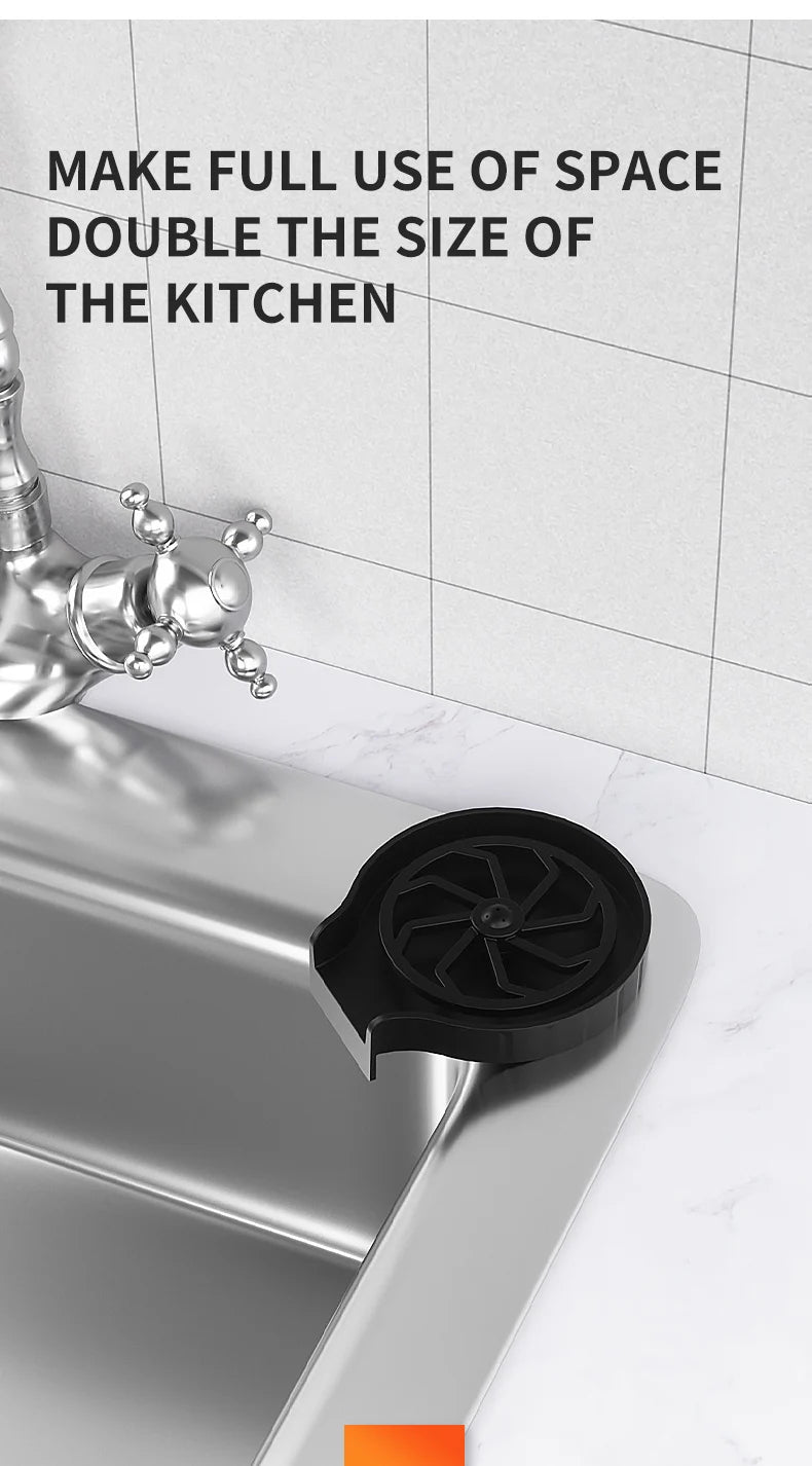 Kitchen Sink Rinser Automatic Glass Cup Washer High Pressure Bar  Beer Milk Tea  Cleaner Accessories Wash  Tool