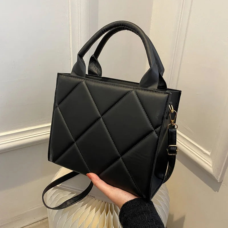 Casual Large Capacity Ladies Handbags Top-handle Bags Fashion Plaid Crossbody Shoulder Bags For Women Gift
