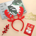 Christmas Headbands for Adults Children Deer Antlers Elk Hair Accessories Festive Atmosphere Party Decorations Props Headbands