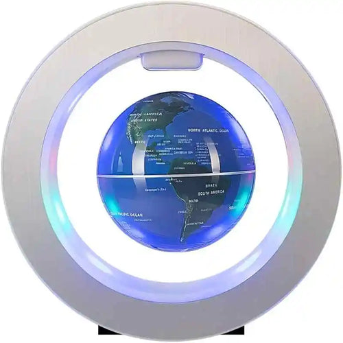 Russian 3 Inch Magnetic Globe Lamp with LED Light,Blue Magnetic Globe Floating for Kids Christmas New Year Gifts