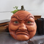 Home Halloween Atmosphere Fun Pumpkin Outdoor Decoration Ghost Party Pumpkin Six Monsters Resin Crafts Ugly Cute Ornaments New