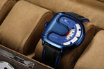Trend Personality Novel U-Shaped Design Men Watch Creative Dial Rotating Pointer Fashion Watch Waterproof
