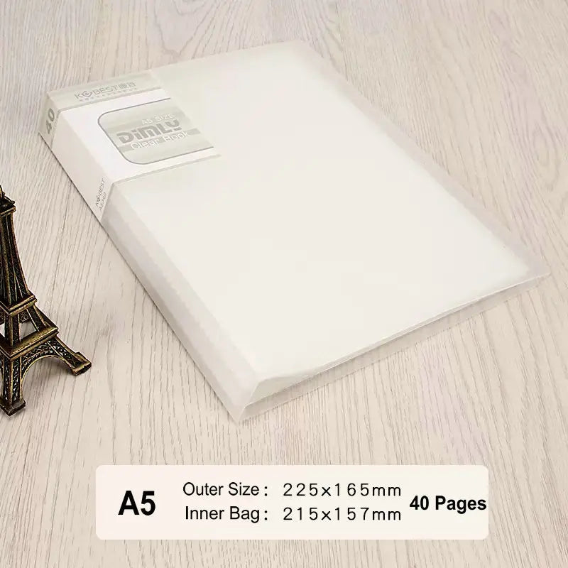 Office Document Organizer Folder A5 Display Book Transparent PVC Bag Document Storage B5 Paper Folder For Documents