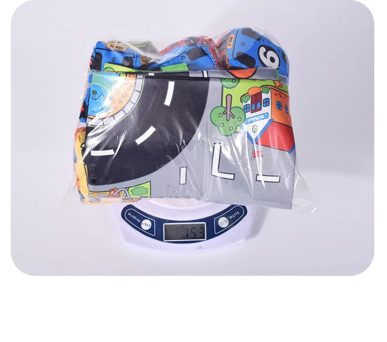 Soft Fabric Car Toy for Babies - Tear-Resistant Cloth Book with Storage Bag and Play Mat, Early Learning Travel Sensory Toy Gift