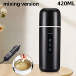 420ml Portable Car Heating Cup Electric Kettle 304 LED Smart Temperature Control Warmer Stirring Cup Heating Bottle Mixing Cup