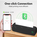Inkless A4 Portable Thermal Printer Supports A40 Thermal Paper Bluetooth Wireless Mobile Travel Printers for Car & Office Use
