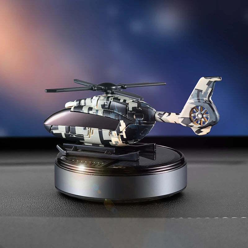 Car Solar Powered Rotation Helicopter Airplane Air Freshener Solar Helicopter Interior Perfume Trim Diffuser Rotary Aromatherapy