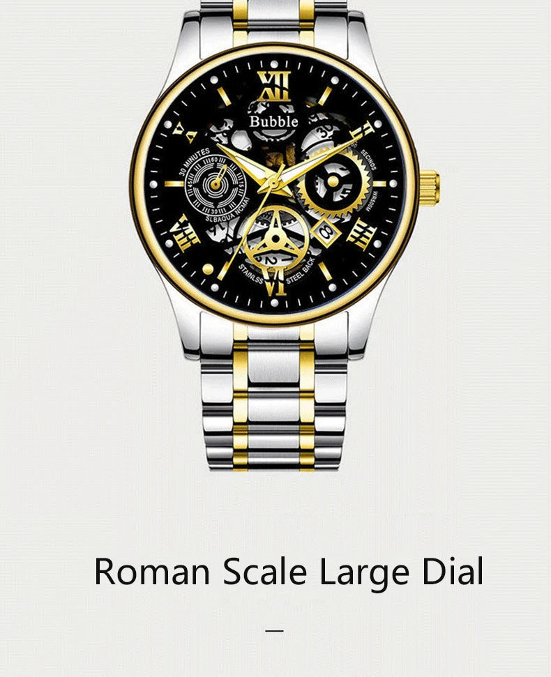 Watch For Men Trendy High end Light Luxury Versatile Quartz Watches Glow Waterproof Roman Hollow Male's Clock Watch UTHAI L93