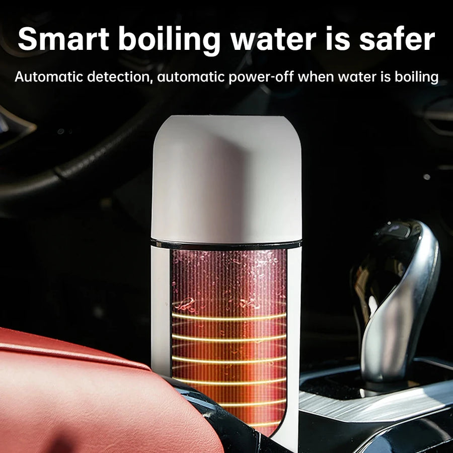 420ml Portable Car Heating Cup Electric Kettle 304 LED Smart Temperature Control Warmer Stirring Cup Heating Bottle Mixing Cup