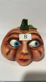 Home Halloween Atmosphere Fun Pumpkin Outdoor Decoration Ghost Party Pumpkin Six Monsters Resin Crafts Ugly Cute Ornaments New