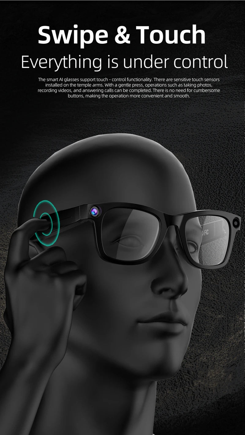Xiaomi 800w Pixel Smart Glasses With Ai Camera For High-definition Photography Video Recording Voice Calls And Translation New