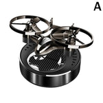 Solar Powered Rotation Helicopter Solar Aromatherapy Car Air Freshener Alloy Fragrance Auto Aroma Diffuser Interior Accessories